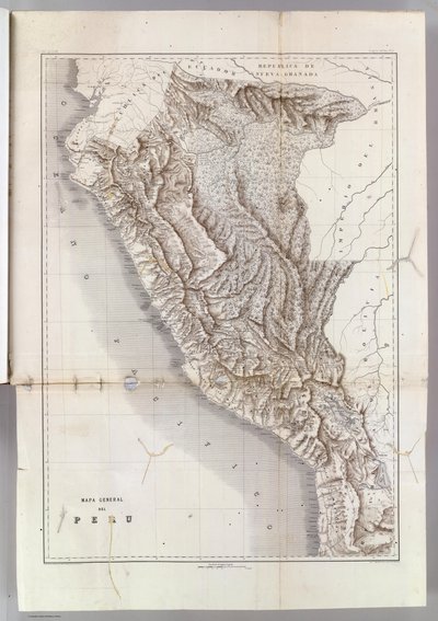 Mappa Generale del Perù, 1865 da Mariano Felipe Paz Soldan
